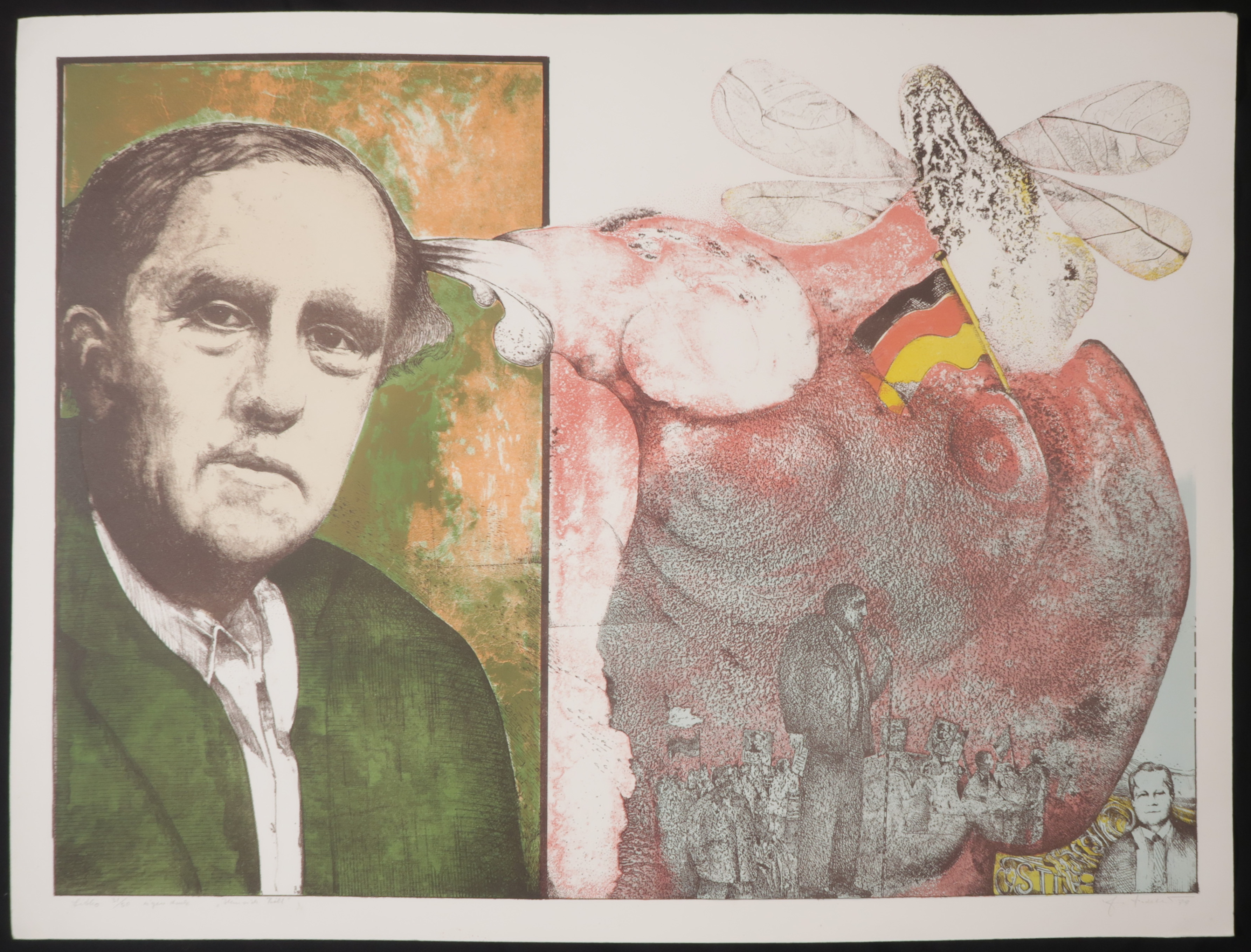 Georg Hadeler - Litho, Heinrich Böll kopen? Bied vanaf 1!