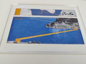 Christo - Floating Piers, Lake Iseo - Ingelijst en handgesigneerd kopen? Bied vanaf 120!