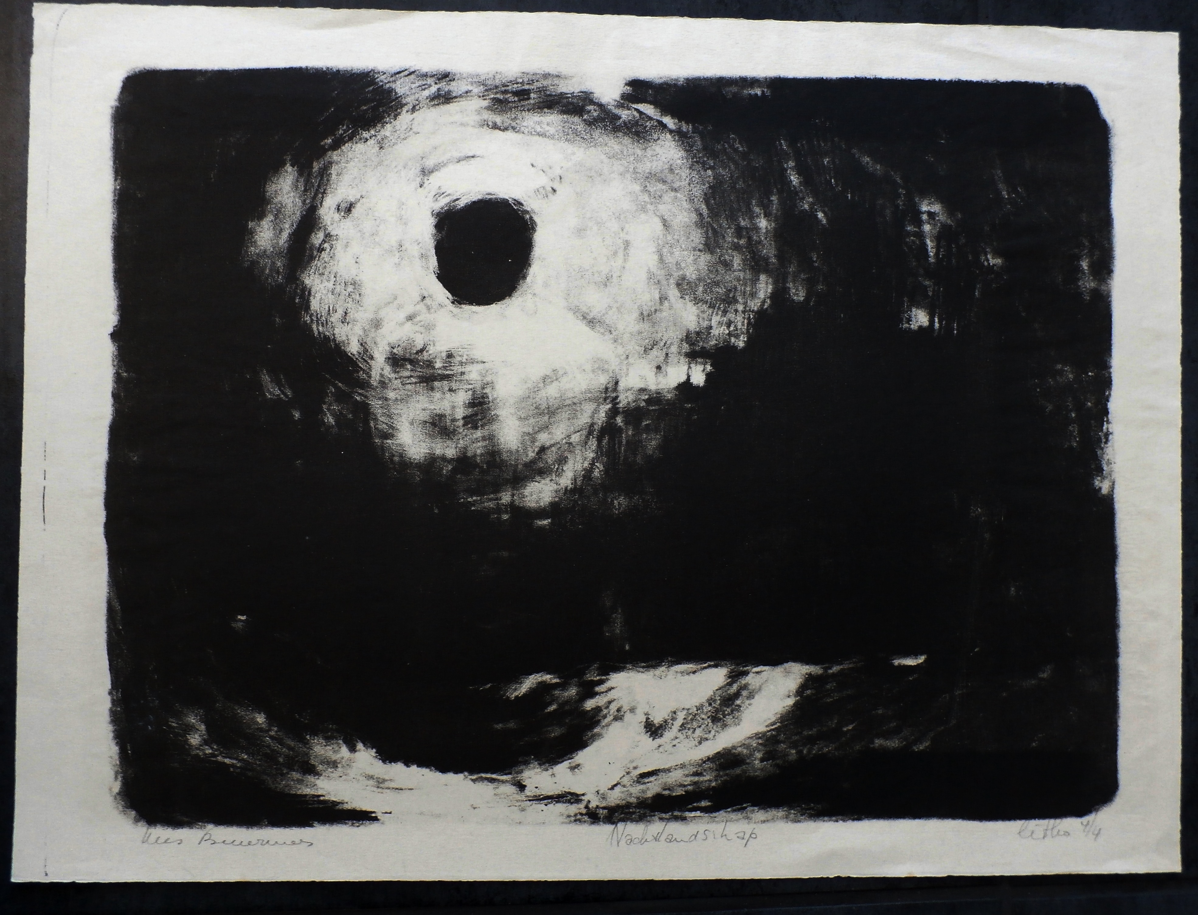 Kees Buurman - litho: nachtlandschap kopen? Bied vanaf 35!