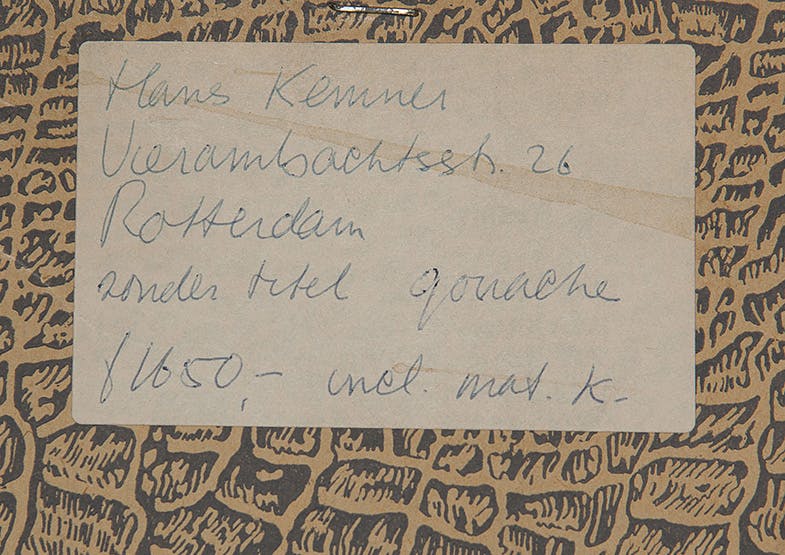 Hans Kemner - Aquarel en gouache op papier - gesigneerd r.o. - BKR Rotterdam - 1982 kopen? Bied vanaf 10!