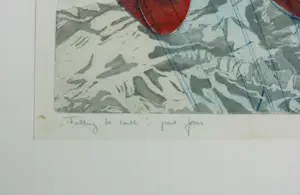 Leentje Linders - Kleurets op papier, Falling to earth, Part 4 - Ingelijst kopen? Bied vanaf 50!