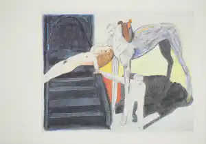 Pat Andrea - De kathedraal en surrealistische figuren, heliogravure verkauft für € 50!