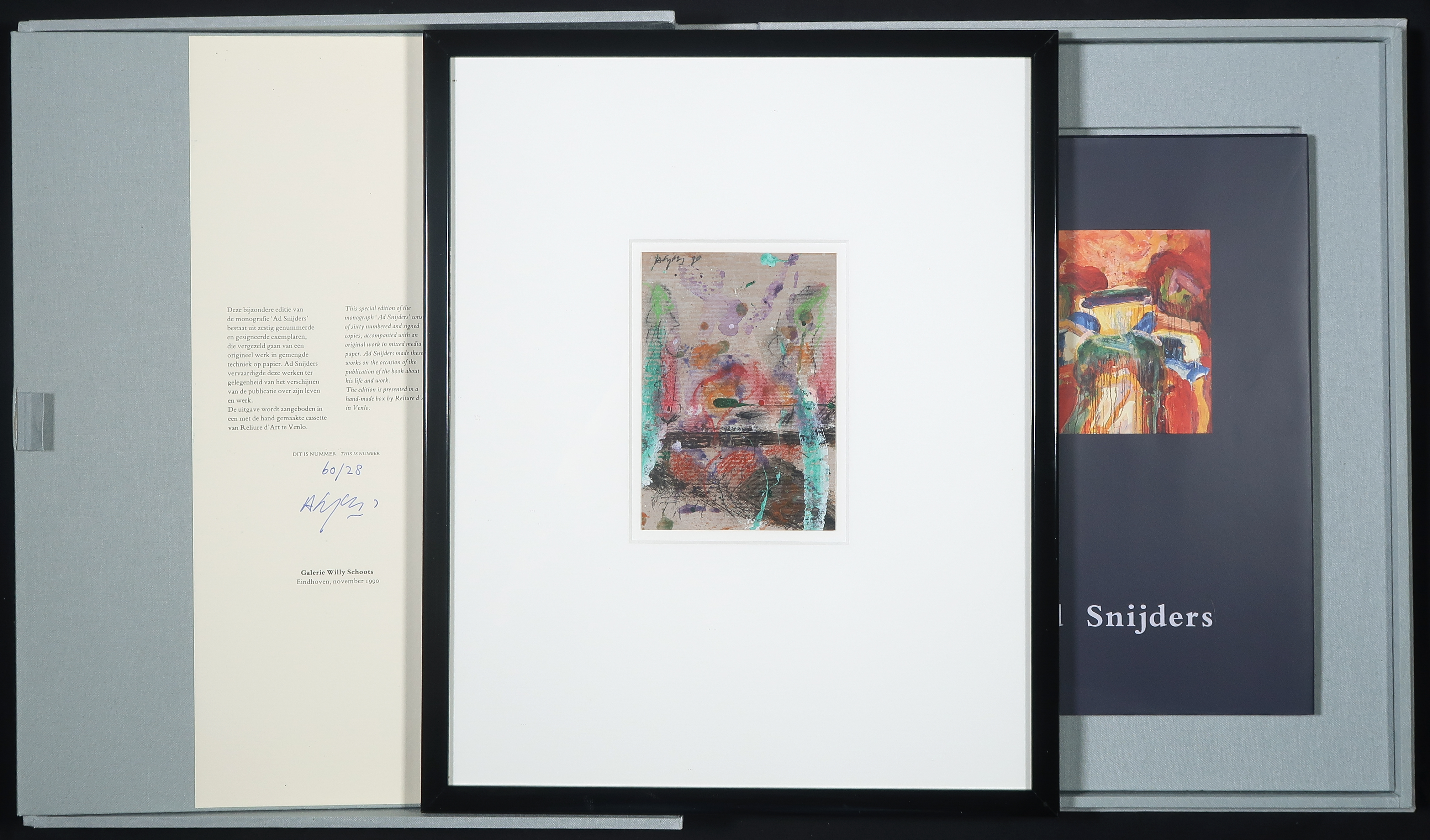 Ad Snijders - Bijzondere uitgave: Monografie Ad Snijders + Origineel werk in gemengde techniek verkocht voor € 40!
