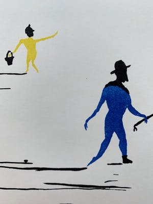 Henk Visch - kleurenlitho - zonder titel - 1994 (Incl passe-partout) kopen? Bied vanaf 125!