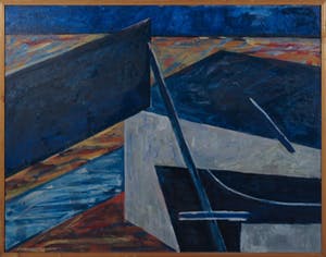 Rob Glaser - Olieverf op paneel, Abstracte compositie - Ingelijst (Groot) kopen? Bied vanaf 1!