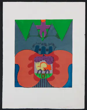 Niet of onleesbaar gesigneerd - 2 x Linolschnitt, Flug der Zeichen kopen? Bied vanaf 1!