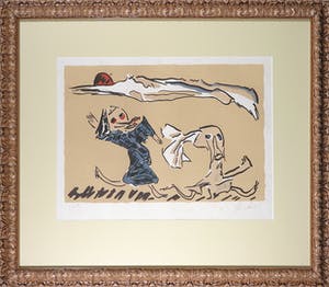 Reinhoud D'Haese - Litho, Voor het donker thuis - Ingelijst kopen? Bied vanaf 50!