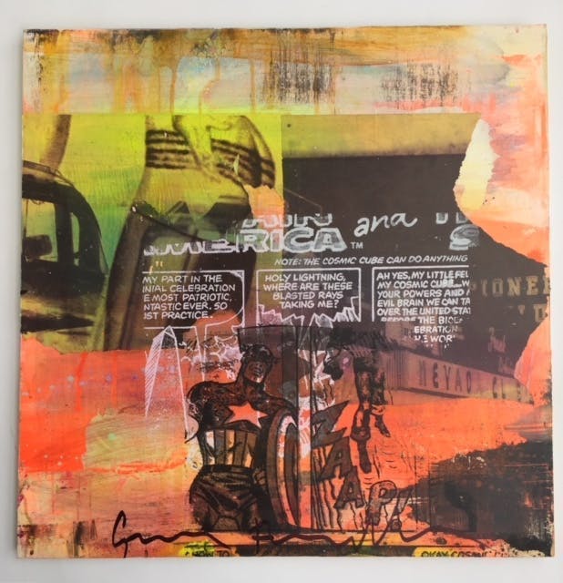 George Heidweiller - Acrylverf en gemengde techniek op hout - gesigneerd - zonder titel kopen? Bied vanaf 110!