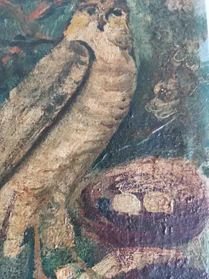 Niet of onleesbaar gesigneerd - Roofvogel bij het nest kopen? Bied vanaf 10!