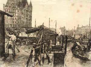 Jan Sirks - C459-2 - Sluis Rotterdam verkocht voor € 50!