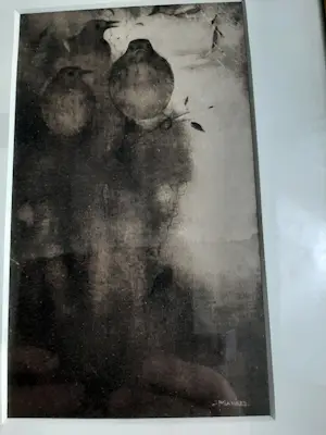 Jan Mankes - Originele Heliogravure Lijsters in Avondstemming 1923 kopen? Bied vanaf 120!