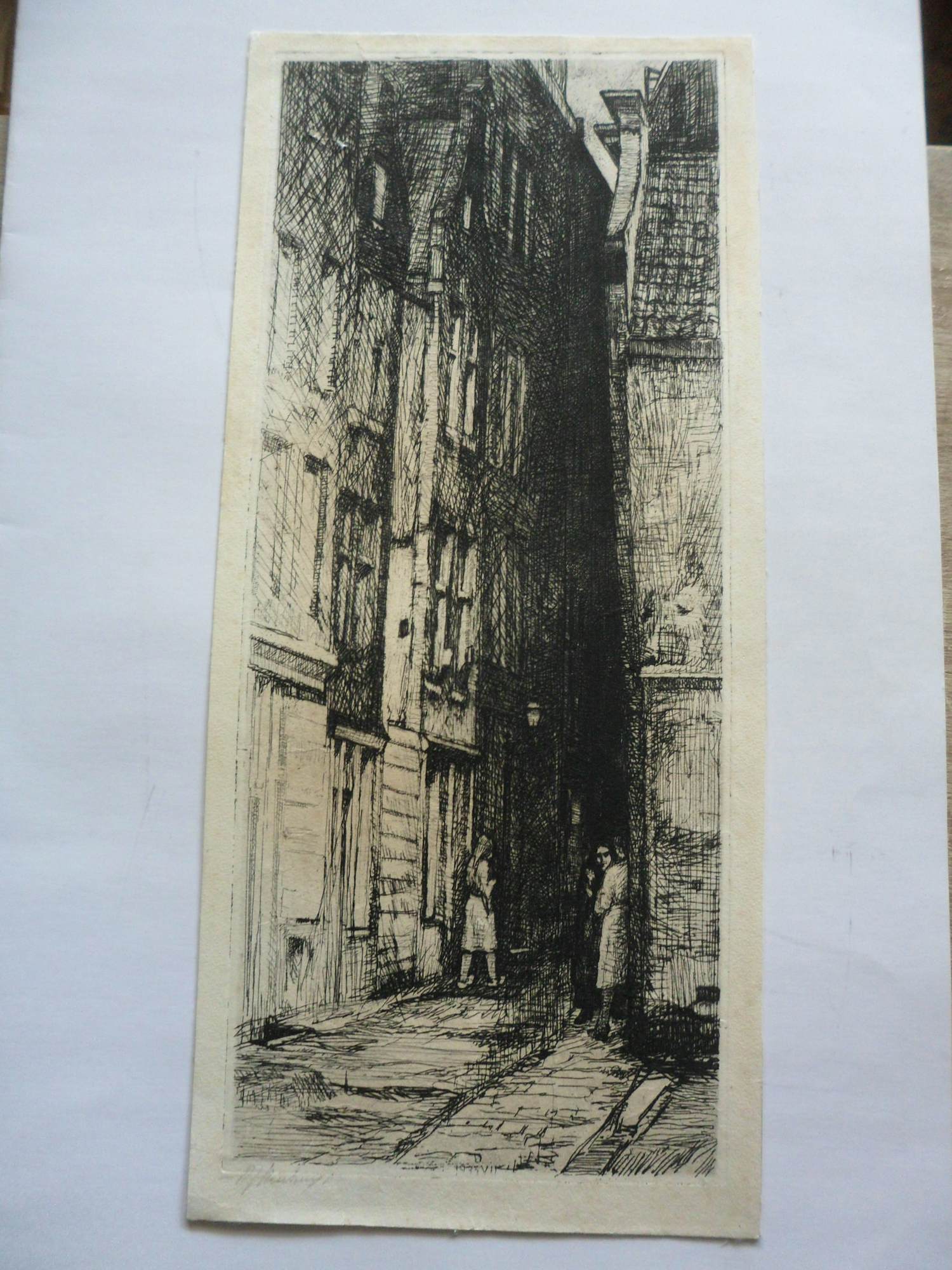 Albert Neuhuys - Langwerpige Ets uit 1935 "Prostituees aan de Schiedamschedijk Rotterdam" gesign. kopen? Bied vanaf 25!