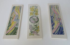 Niet of onleesbaar gesigneerd - Drie Jugendstil siertegels kopen? Bied vanaf 1!