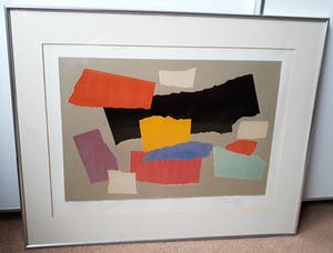 Andre van der Vossen - Tâches, collage op papier (ingelijst) kopen? Bied vanaf 395!