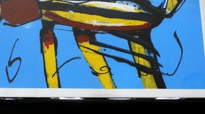 Herman Brood - ingelijste zeefdruk: voetballers kopen? Bied vanaf 299!