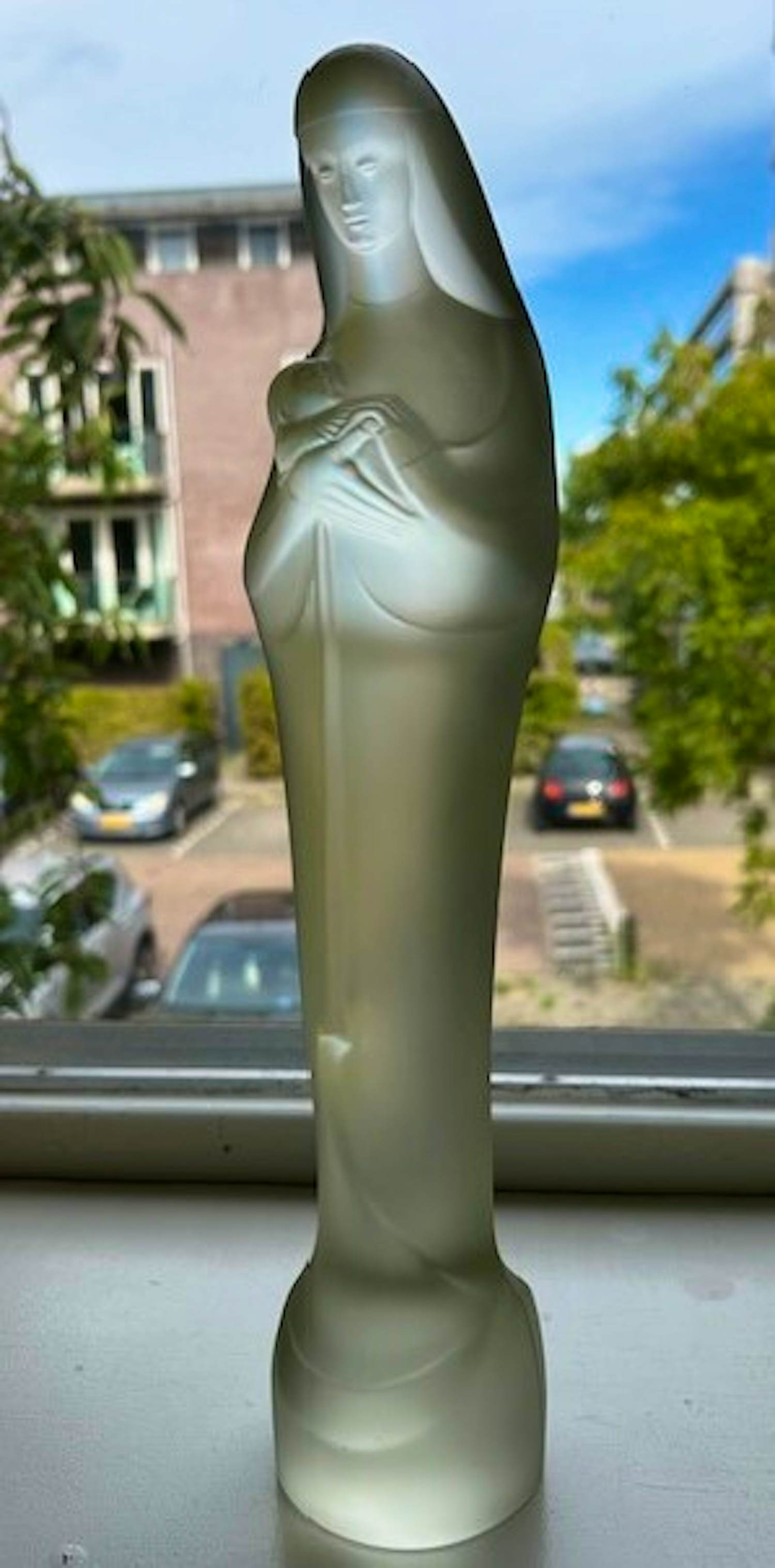 AcheterGlasblazerij Leerdam - Stef Uiterwaal grote persglazen gesatineerde madonna met kind? Enchérissez de 139!