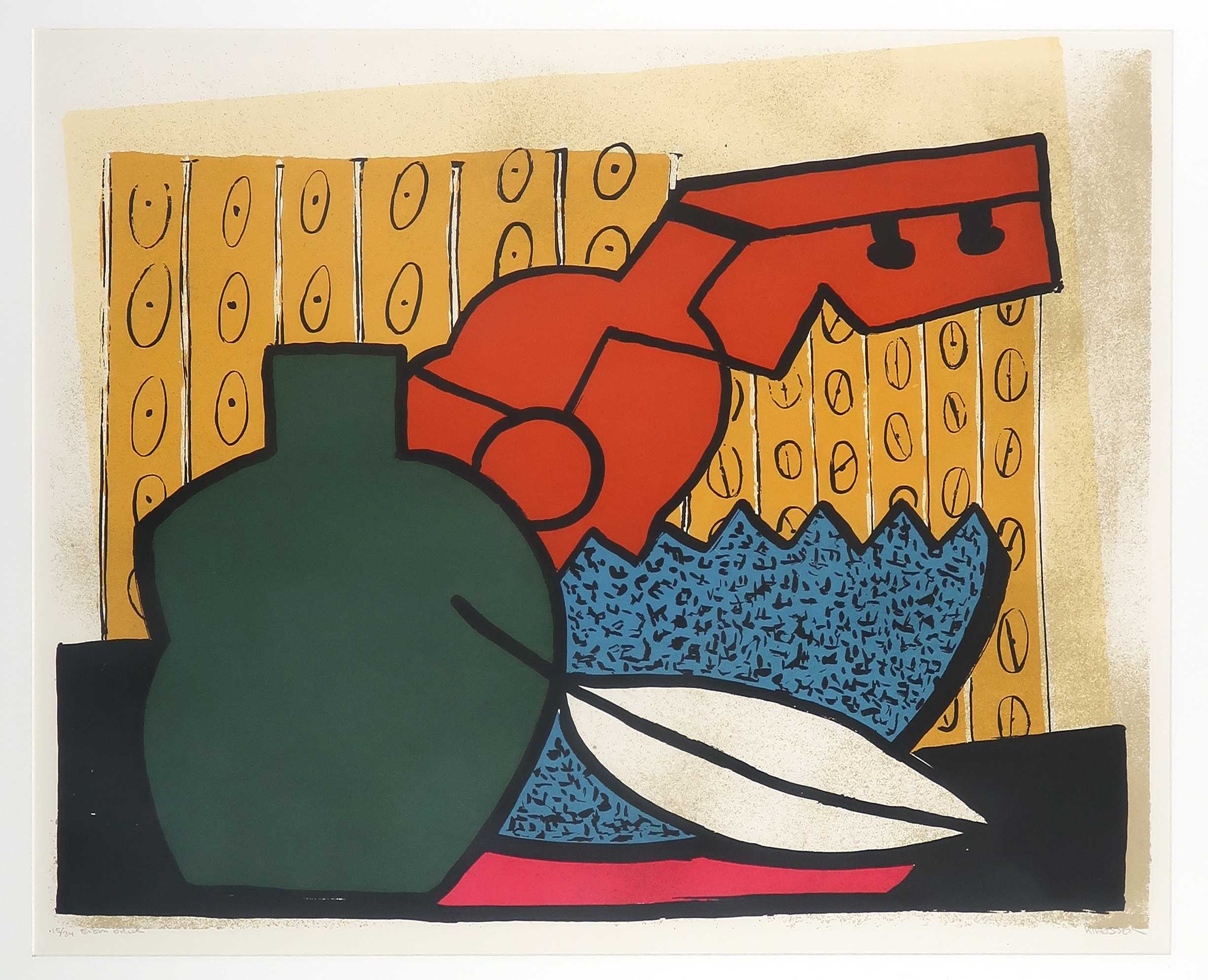 Wil Klaassen - Zeefdruk, Zonder titel II - Ingelijst kopen? Bied vanaf 40!