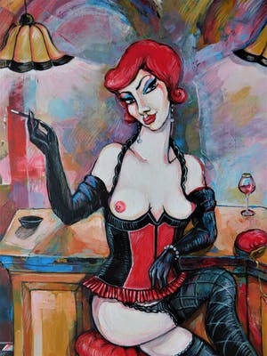 Natia Antadze - "Frau in Bar" kopen? Bied vanaf 90!