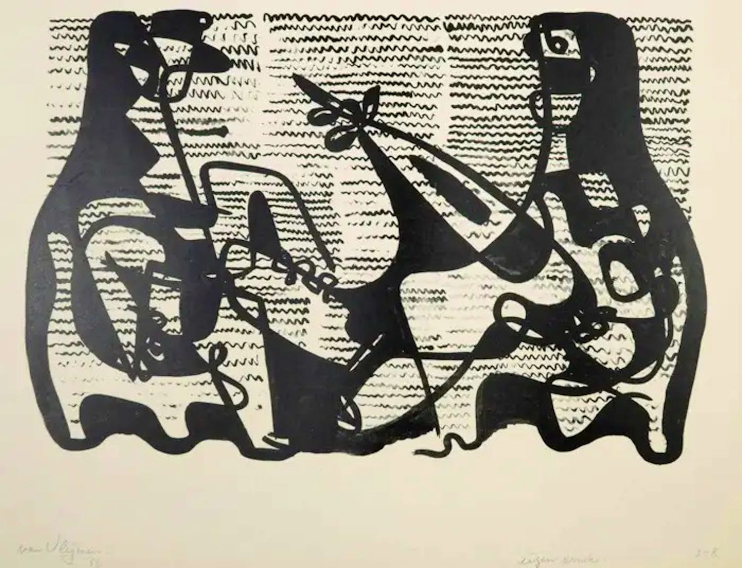 Koos van Vlijmen - Litho, Zonder titel kopen? Bied vanaf 1!