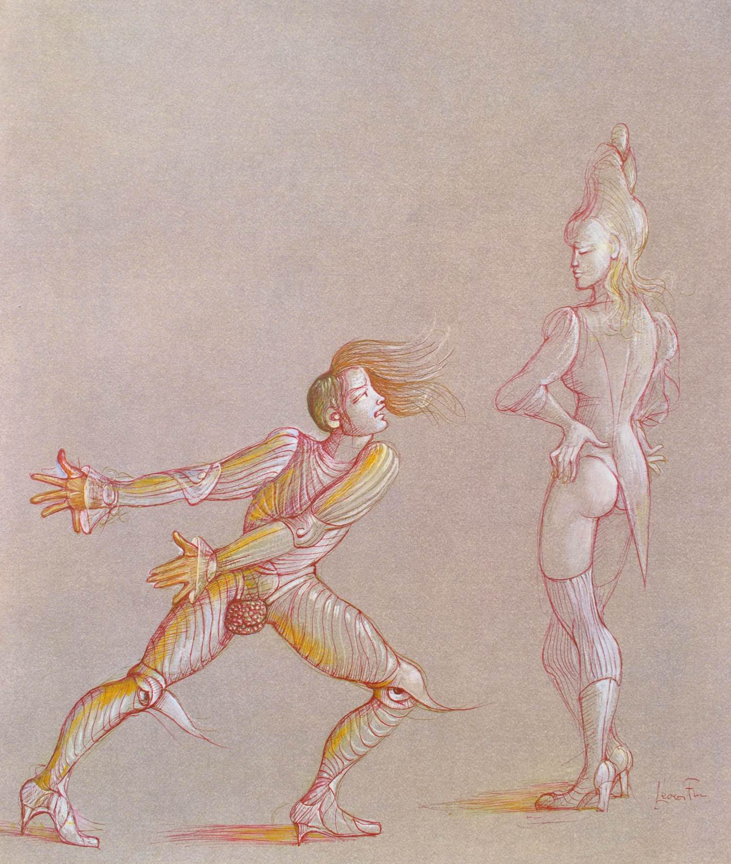 Buy Leonor Fini - Het geschil, Lithografie, 1980? Bid from 50!