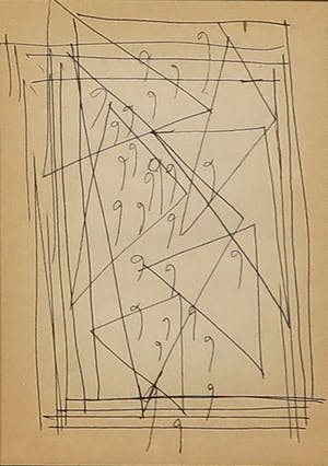 Siep van den Berg - Lot van drie inkttekeningen, Abstracte composities en een non - Ingelijst kopen? Bied vanaf 1!