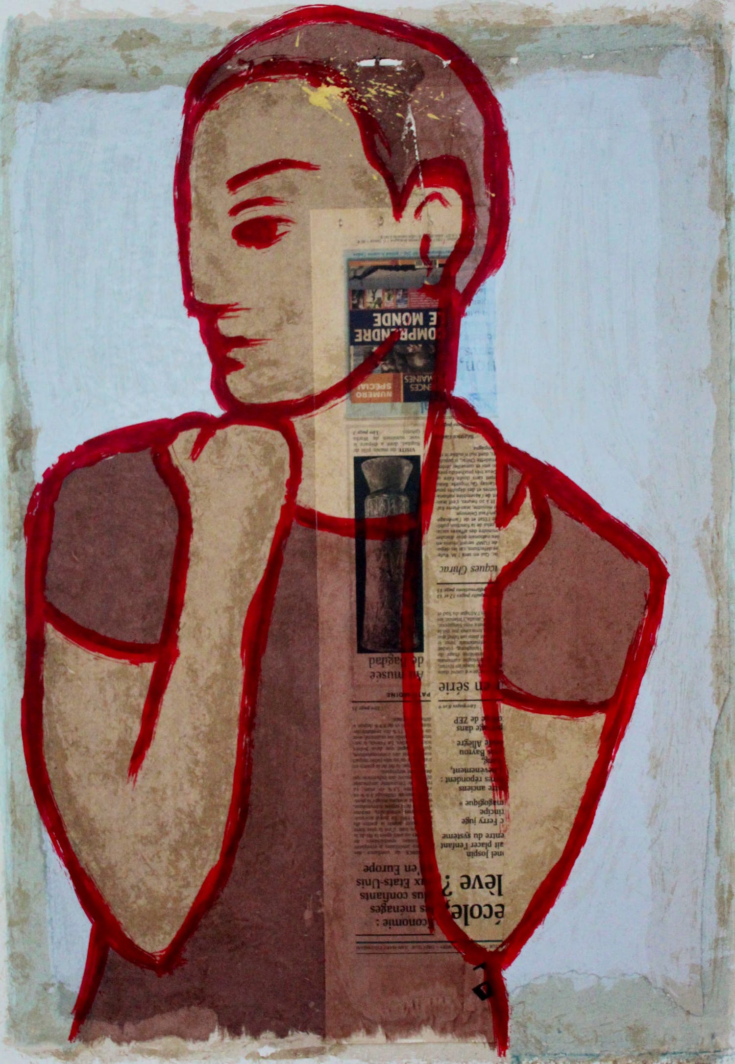 Casper Faassen - zeefdruk/collage - 2003 verkocht voor € 200!