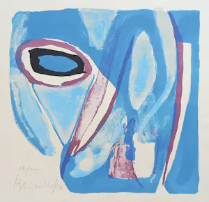 Bram van Velde - Abstracte compositie, litho kopen? Bied vanaf 295!