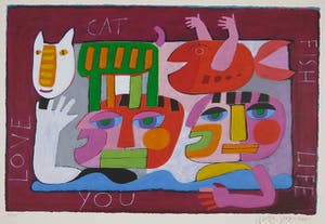 Wouter Stips - Zeefdruk, Love Cat Fish Life You kopen? Bied vanaf 1!