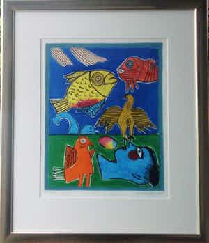 Corneille - Un bel été III (Prachtig ingelijst) verkocht voor € 395!