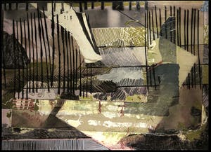 Sikko Mulder - Collage met gemengde techniek, Oplichting vierkant - Ingelijst (Groot) kopen? Bied vanaf 1!