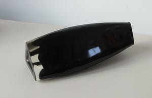 Krosno - Dubbelwandige zwart en blank glazen Triangel vaas kopen? Bied vanaf 25!