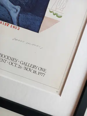 David Hockney - Offset lithografie The Old Guitarist – met lijst kopen? Bied vanaf 185!