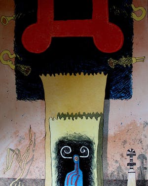 Gert Strengholt - 8 kleuren litho: De muze gevangen - 1996 kopen? Bied vanaf 45!