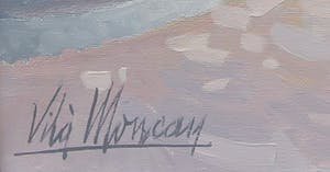 Joan Vila i Moncau - Olieverf op doek, Pueblo - Ingelijst kopen? Bied vanaf 1!