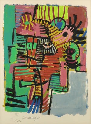 Corneille - Zeefdruk, Sans titre - Ingelijst kopen? Bied vanaf 200!