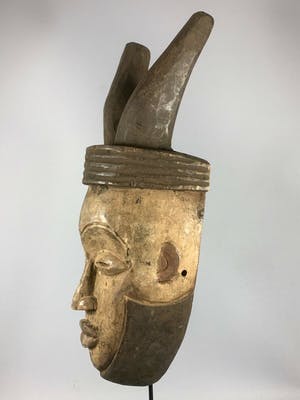 Igbo - 200380 - Tribal Used African IGBO Mask - Nigeria. kopen? Bied vanaf 45!