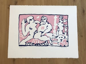 Lucebert - 'Die Olympiker' - zeefdruk uit 1971 - in perfecte staat ! kopen? Bied vanaf 250!
