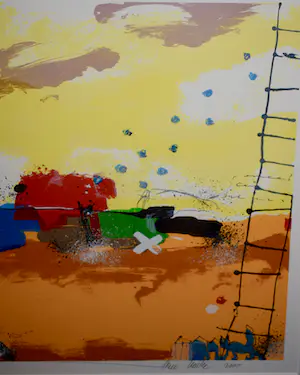 Theo Koster - Zeefdruk Nr. 90 - Connection - Ingelijst kopen? Bied vanaf 75!