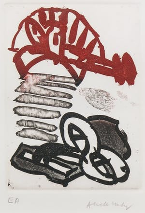 Pierre Alechinsky - Aquatint, Suite a deux XVI - Ingelijst kopen? Bied vanaf 300!