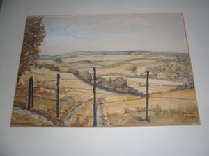 Johannes Gerardus Adrianus Guns - Aquarel. Titel, "Limburg bij Slenaken". kopen? Bied vanaf 20!