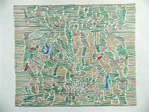 Pieter Holstein - mooie abstracte litho in prijs verlaagd verkocht voor € 55!