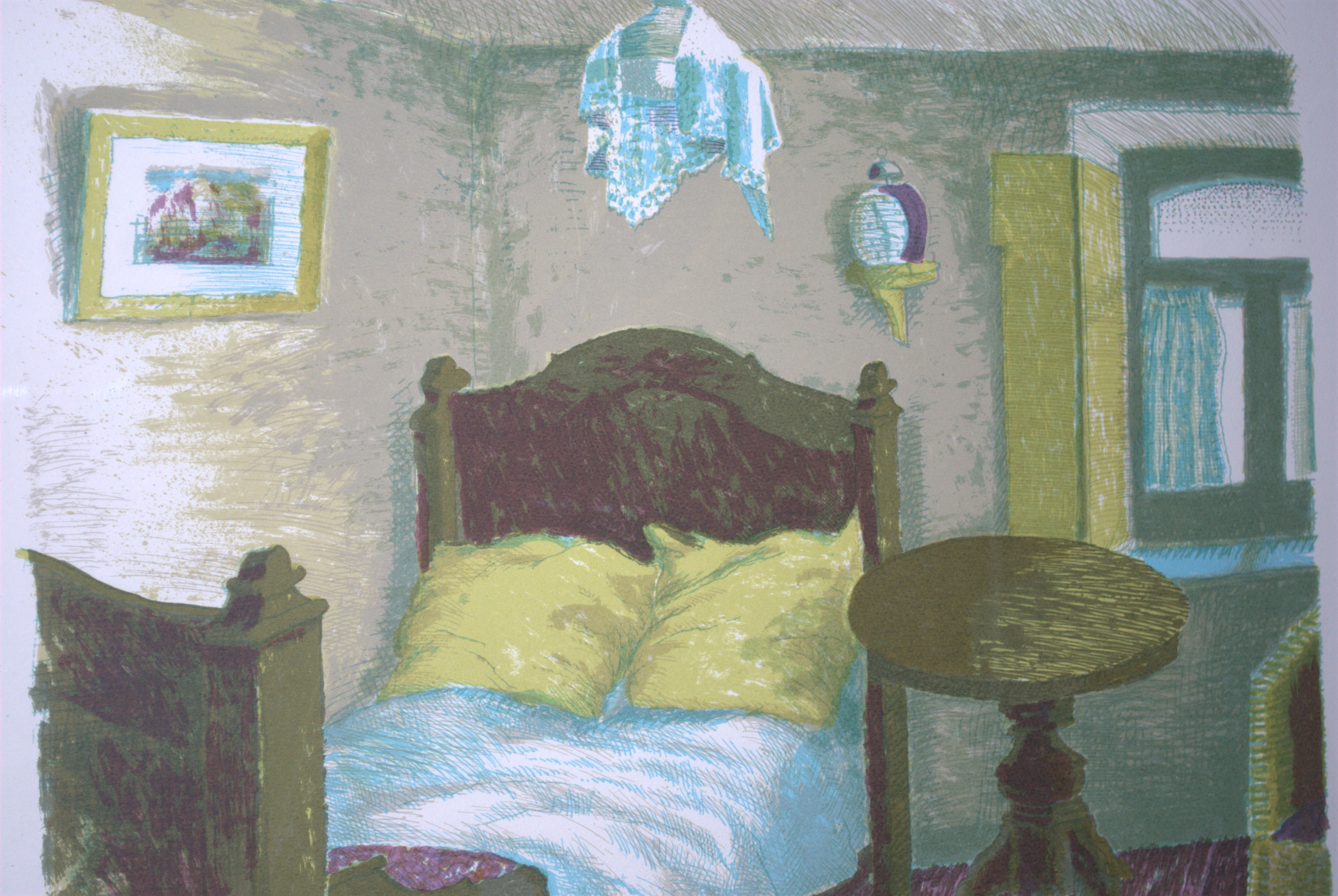 Herman Berserik - litho interieur slaapkamer "Renoupres" kopen? Bied vanaf 90!