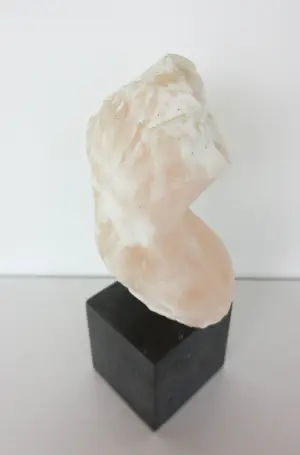 Angelo Moyano - Sculptuur van natuursteen / albast op sokkel, Vrouwentorso kopen? Bied vanaf 400!