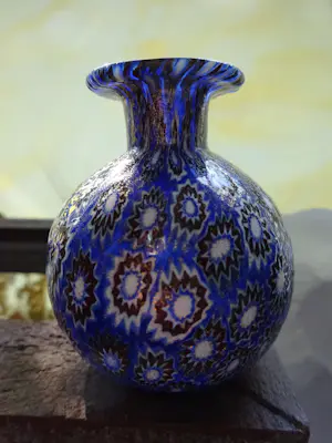 Fratelli Toso - Murano Italy- murrine millefiori micro vaasje/flesje met goud kopen? Bied vanaf 110!