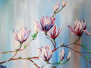 Elena Polyakova - Voorjaar bloemen verkocht voor € 200!