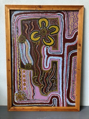 Niet of onleesbaar gesigneerd - Aboriginal Dot Art schilderij kopen? Bied vanaf 1!