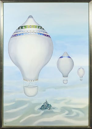 Elma Beks - Olieverf op doek, Luchtballonnen - Ingelijst kopen? Bied vanaf 100!