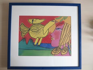 Corneille - La lune accompagne de L'oiseau - gesigneerde zeefdruk - épreuve d'artiste kopen? Bied vanaf 160!