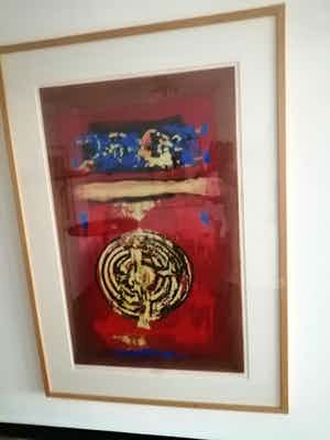 Hans Vanhorck - prachtig abstract werk getiteld "labyrint" verkocht voor € 85!