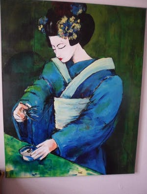 Anke Peddemors - Acryl op doek. "geisha". kopen? Bied vanaf 100!